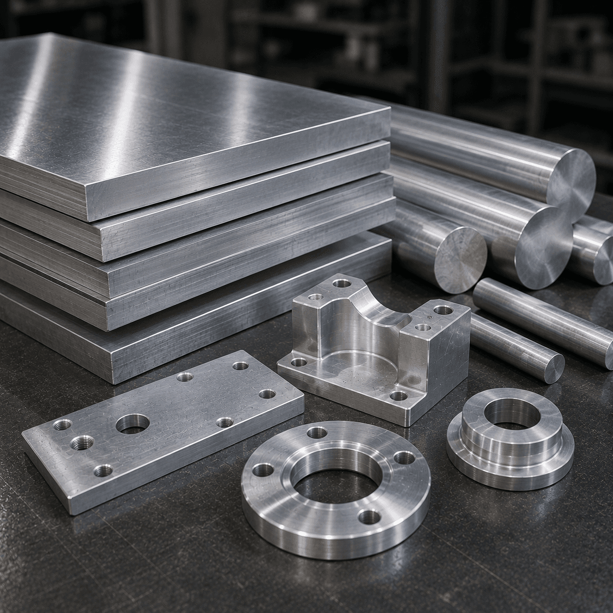 Machined aluminium plate and industrial component showing durable corrosion-resistant surface
