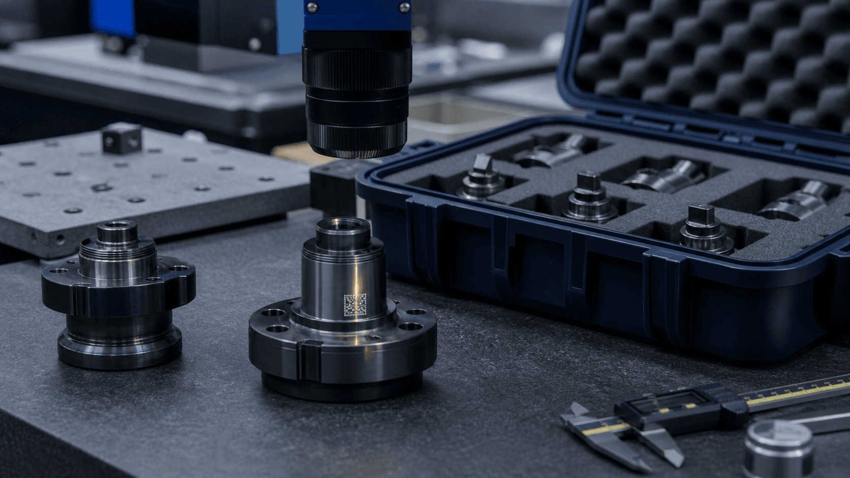 Laser-marked and treated precision metal components for industrial identification